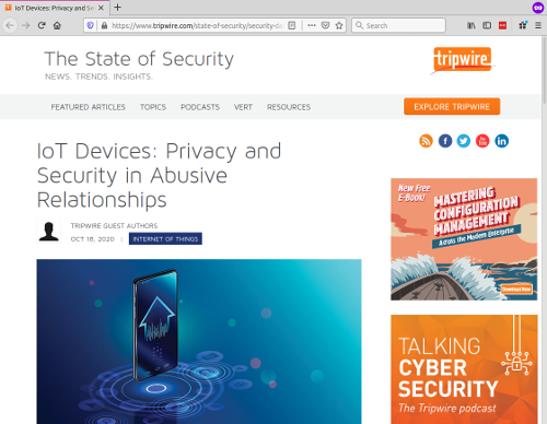 Article in Tripwire's The State of Security blog